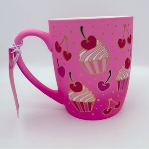 Sheffield Home Cupcake Cherry Heart Mug Pink & Red, NWT